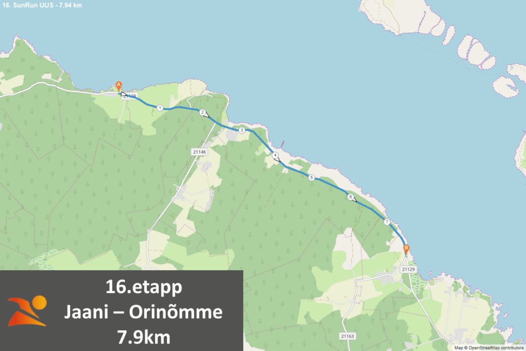 16. Jaani – Orinõmme 7.9km