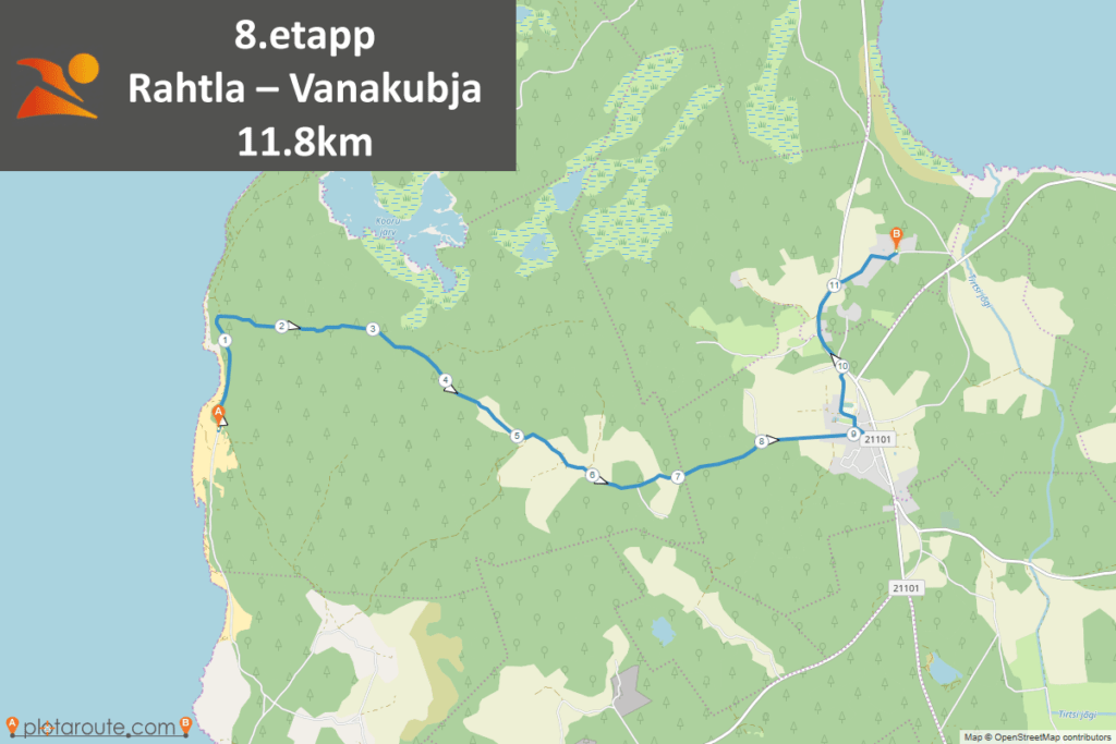 8. Rahtla – Vanakubja 11.8km